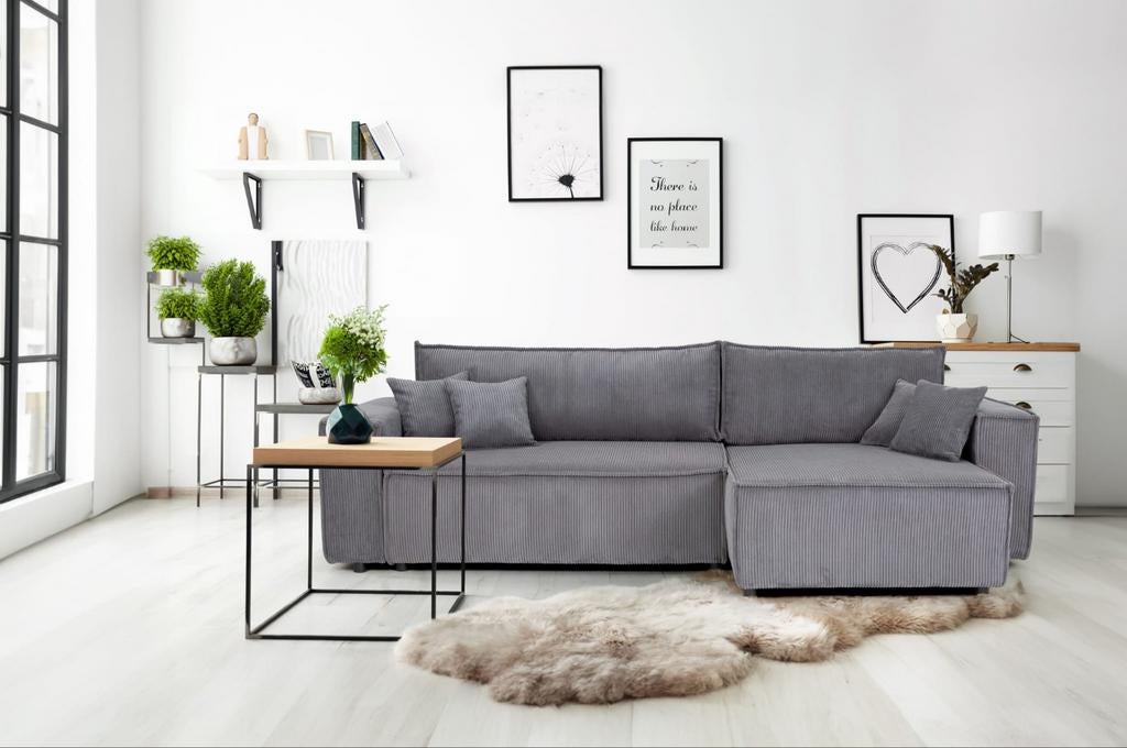 Nieuwe hoekbank met bed en opberg diverse kleuren en stoffen, Ophalen of Verzenden, Nieuw, 150 cm of meer, Vierpersoons of meer