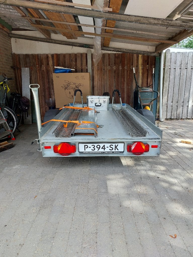 Humbaur  motortransporter   lengte 343x breedte 170, Auto diversen, Aanhangers en Bagagewagens, Ophalen, Zo goed als nieuw