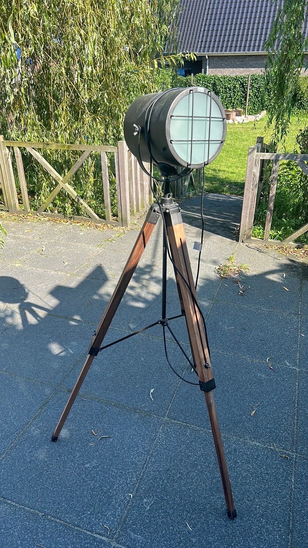 Industriële staande lamp, Ophalen, 100 tot 150 cm, Zo goed als nieuw, Industrieel