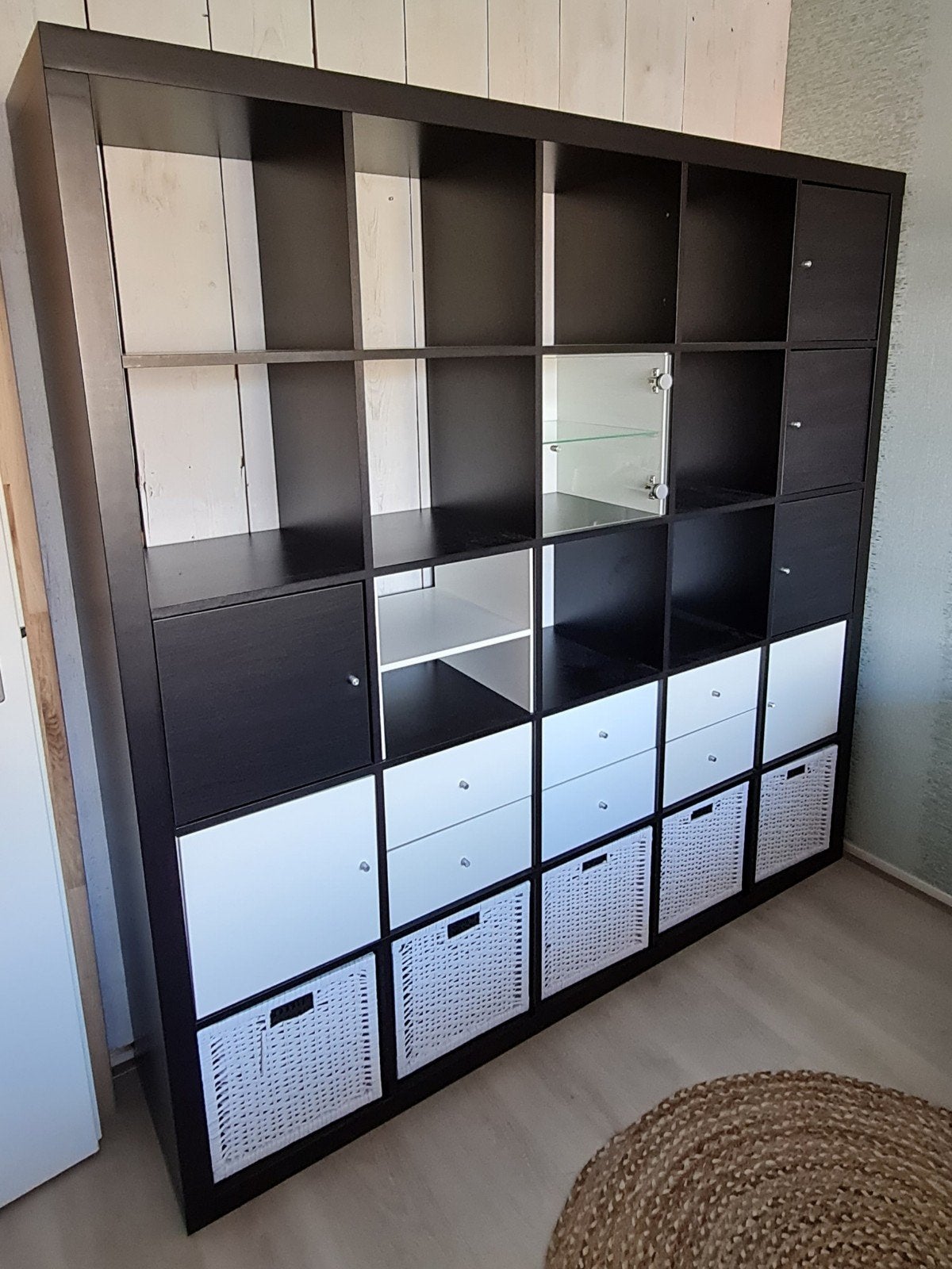 IKEA KALLAX kast met manden, lades, deurtjes en vitrine, Huis en Inrichting, Ophalen, 25 tot 50 cm, Minder dan 100 cm
