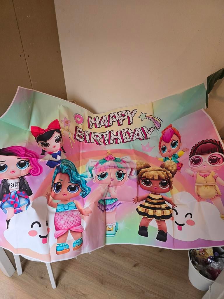 L.O.L. Surprise! Happy Birthday spandoek, Ophalen of Verzenden, Nieuw, Versiering, Verjaardag