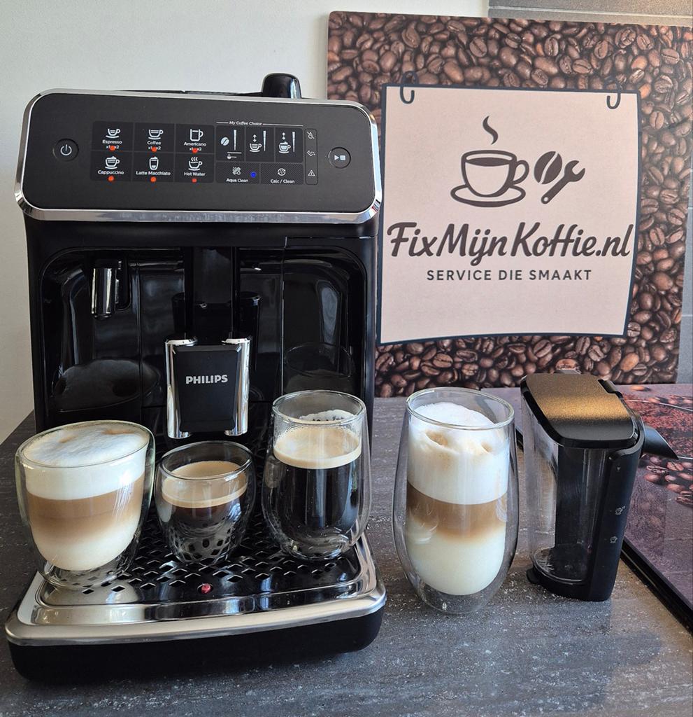 ️ Nette 'refurbished' philips 3200 lattego koffiemachine ️, Ophalen, Gemalen koffie, Info@fixmijnkoffie.nl, 2 tot 4 kopjes