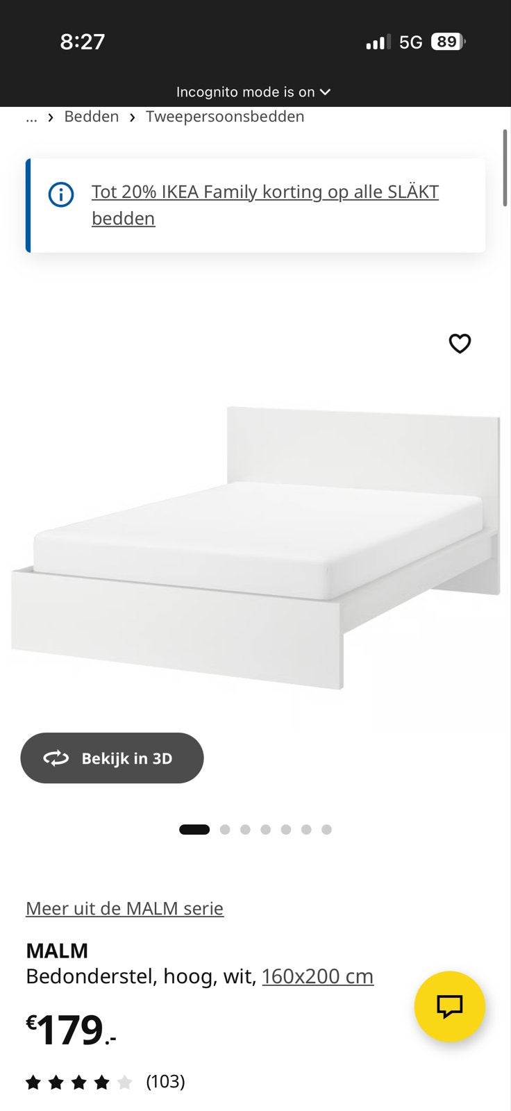 IKEA MALM Bedonderstel met lattenbodem160x200met 2 ladekast, Ophalen, Verstelbaar, Wit, Tweepersoons