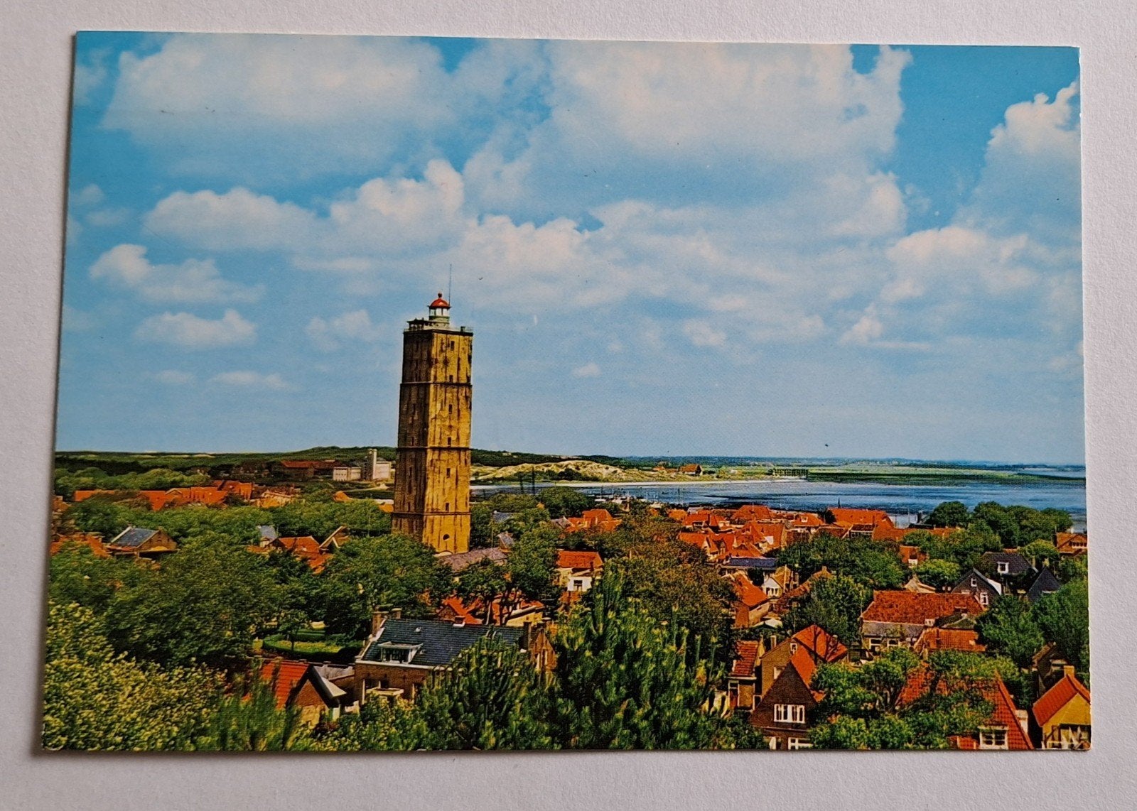 Oude ansichtkaart Terschelling, West met Brandaris, Ophalen of Verzenden, 1960 tot 1980, Gelopen, Waddeneilanden