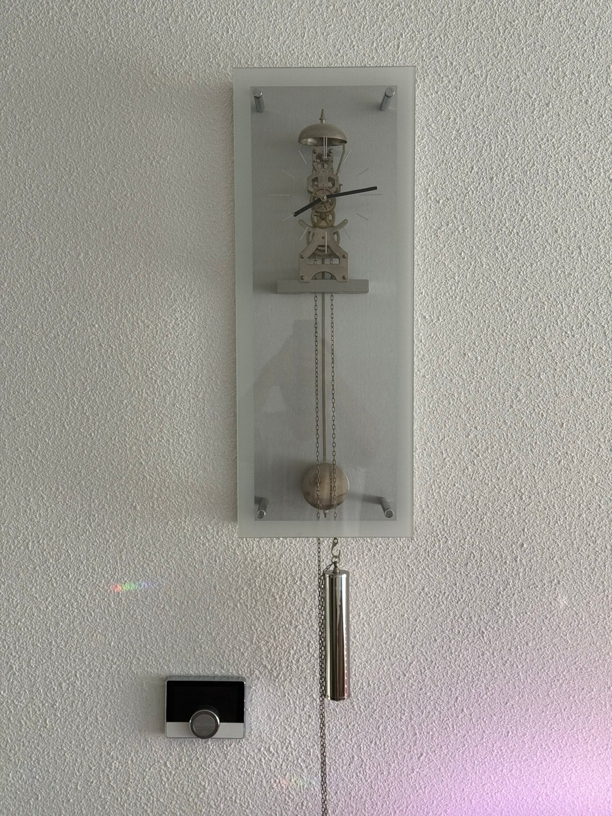 Nextime wandklok met slinger en zichtbaar uurwerk, Huis en Inrichting, Ophalen, Wandklok, Met slinger, Analoog