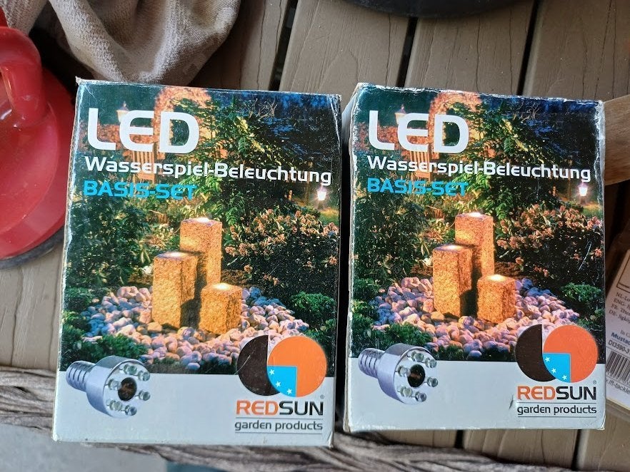Red Sun Led waterverlichting Basisset (set van 2), Tuin en Terras, Vijver-toebehoren, Ophalen, Nieuw, Vijververlichting