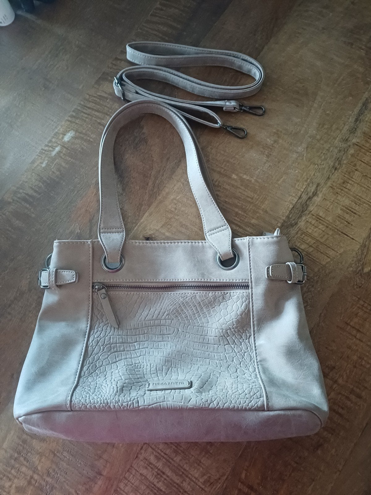 Enrico Benetti Handtas - Beige met Croco-print, Ophalen, Nieuw, Beige, Schoudertasje