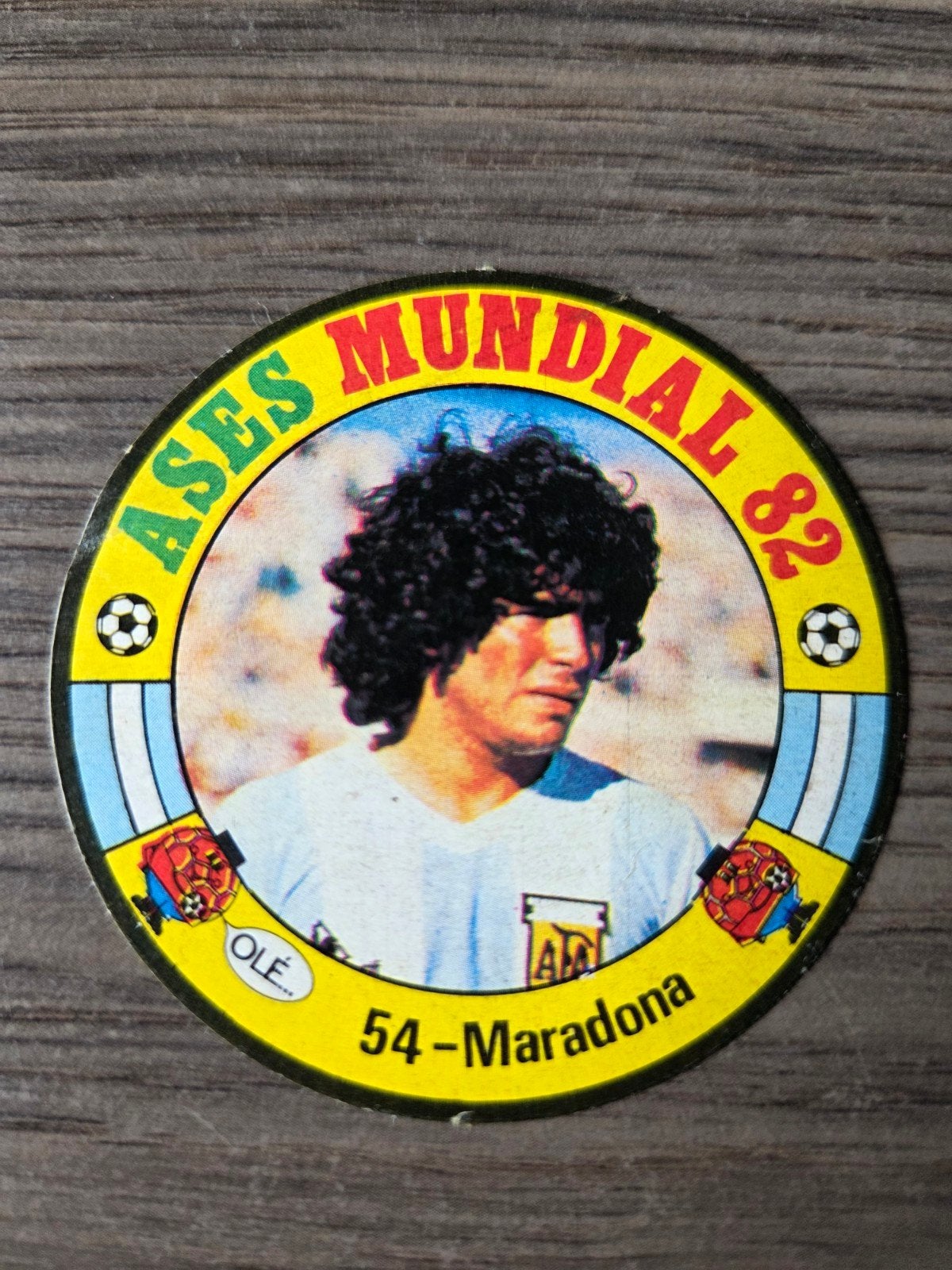 2x Diego Maradona World Cup 1982, Ophalen of Verzenden, Gebruikt, Buitenlandse clubs, Poster, Plaatje of Sticker