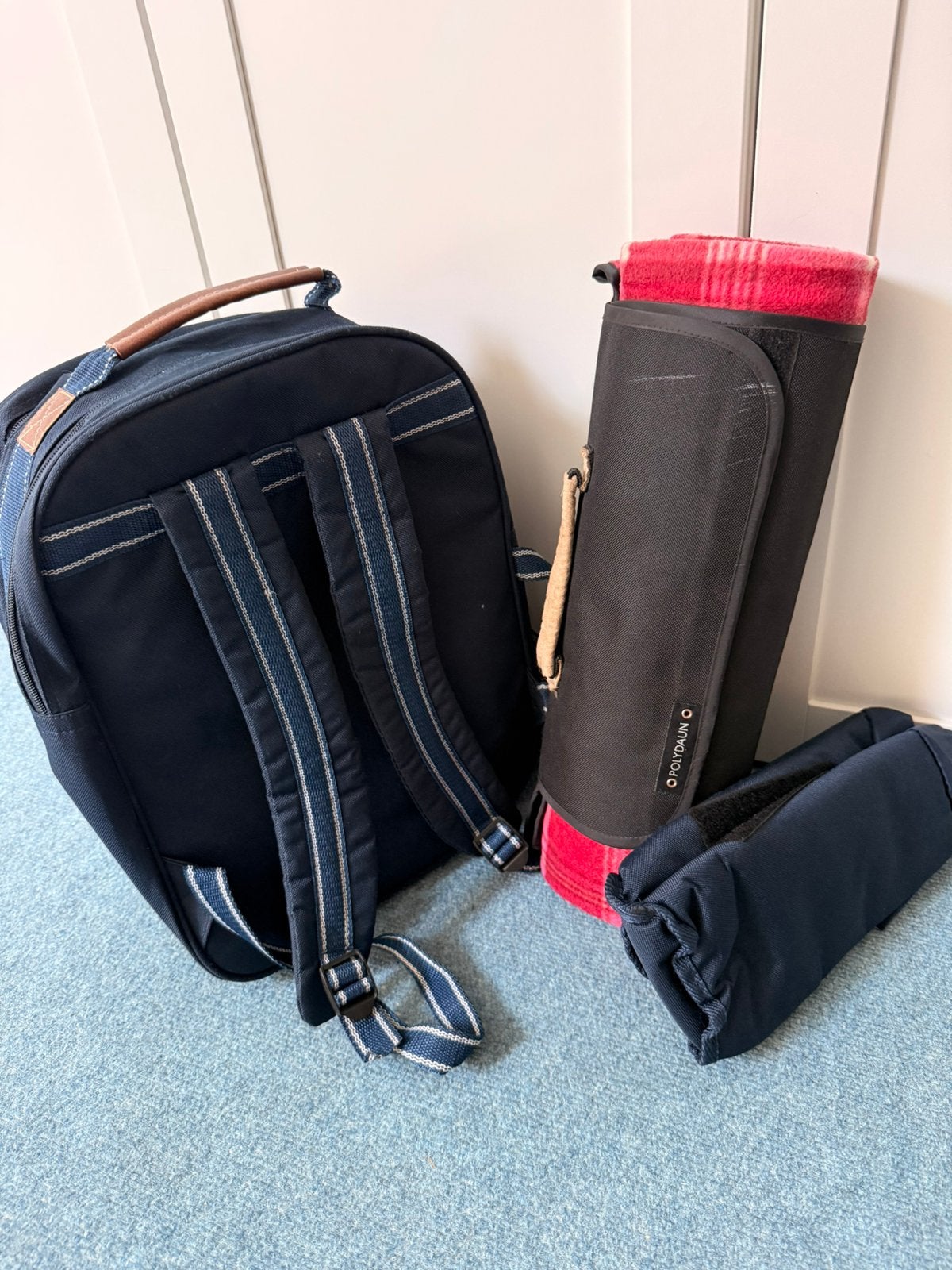 Picknick rugzak met accessoires, Ophalen, Zo goed als nieuw