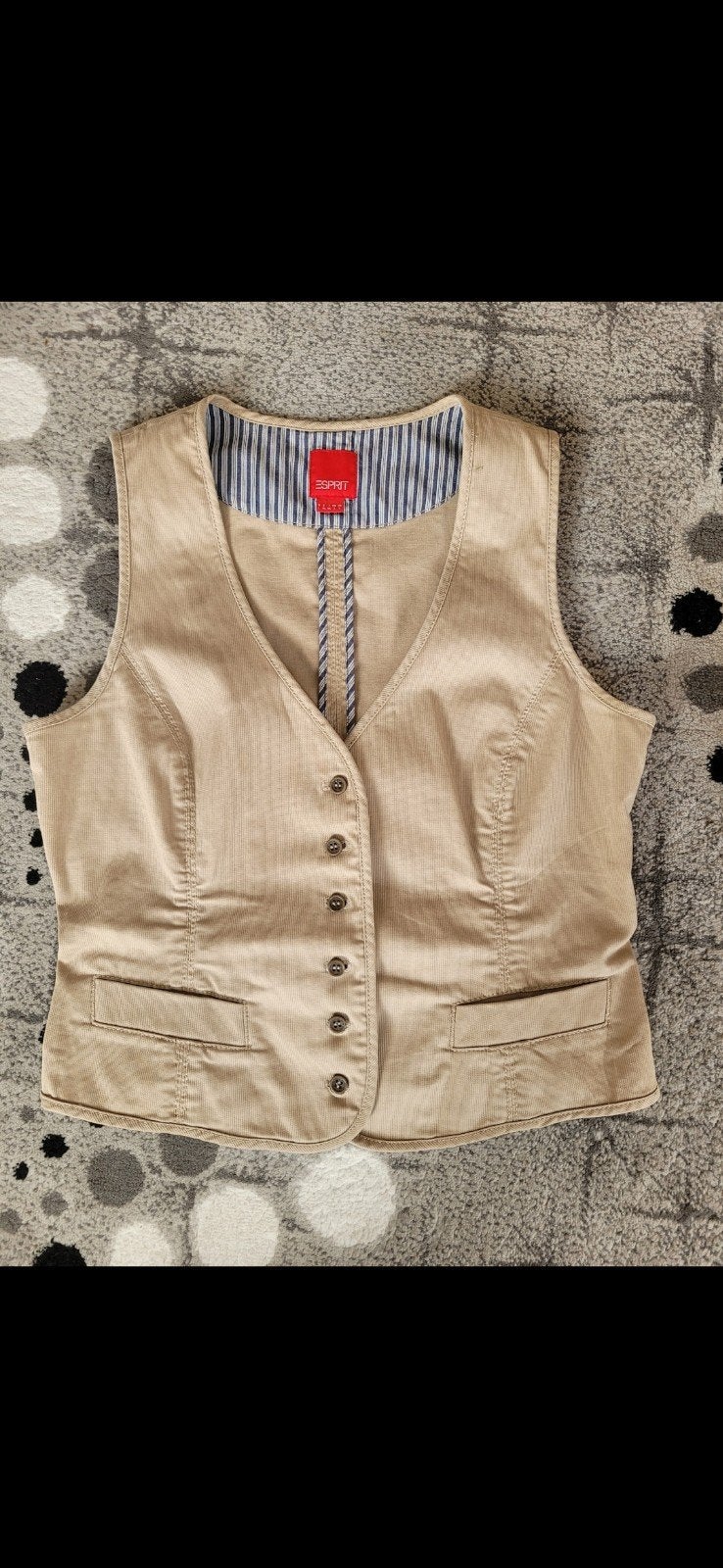 Mooie dames Gilet van Esprit, Beige, Maat 42/44 (L), Ophalen of Verzenden, Zo goed als nieuw