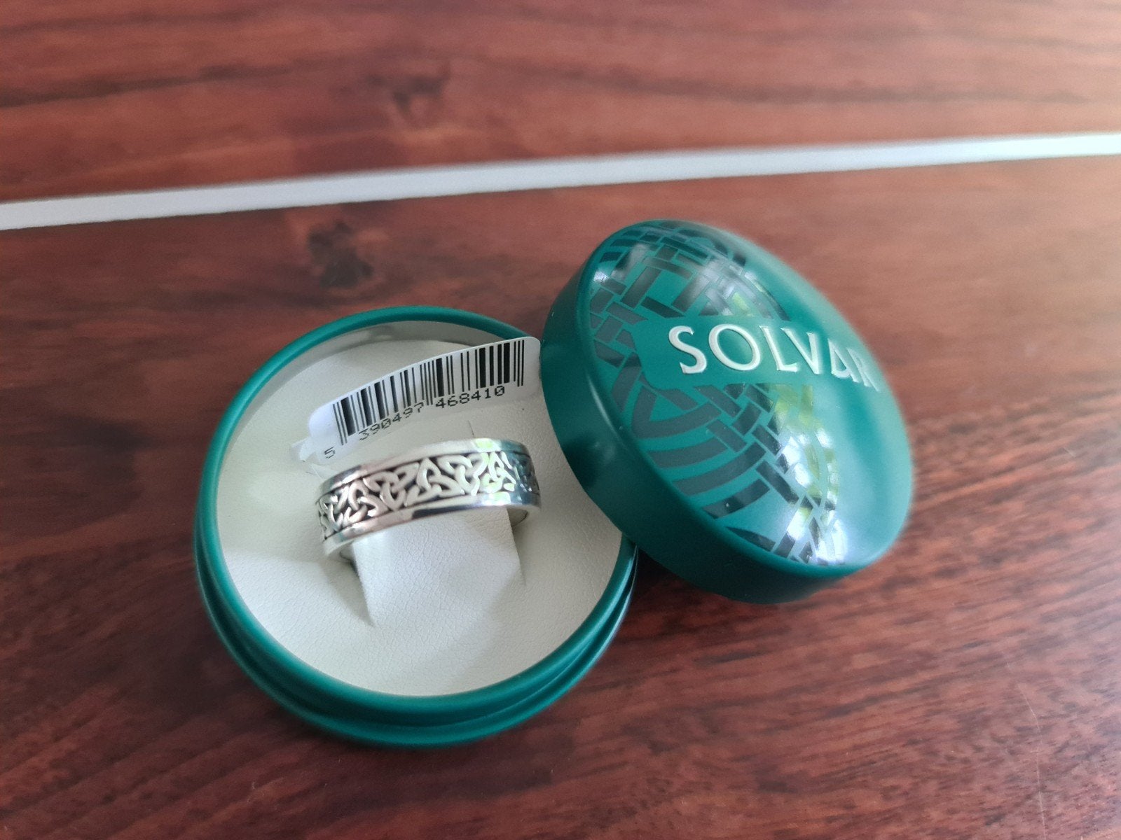 Solvar (Ierland) Zilveren Trinity Knoop Ring voor Heren., 20 of groter, Heer, Nieuw, Ophalen of Verzenden