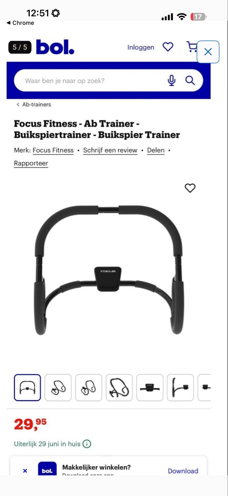 Focus Fitness Ab Trainer - Buikspiertrainer - Nieuw, Ophalen, Nieuw, Buik, Overige typen