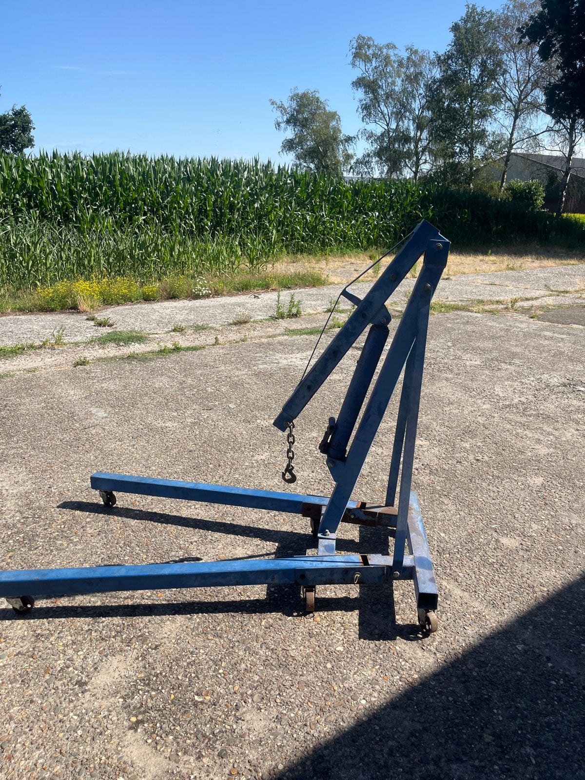 Robuuste motorlift / werkplaatskraan, Zakelijke goederen, Machines en Bouw | Kranen en Graafmachines, Ophalen, Hijswerktuig