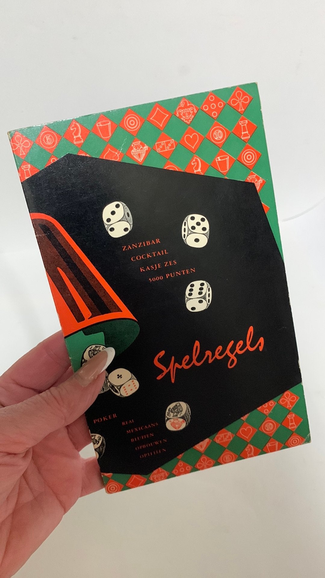 Vintage Spelregels boekje - Dobbel- en Pokerstenen, Hobby en Vrije tijd, Gezelschapsspellen | Overige, Vijf spelers of meer, Ophalen of Verzenden
