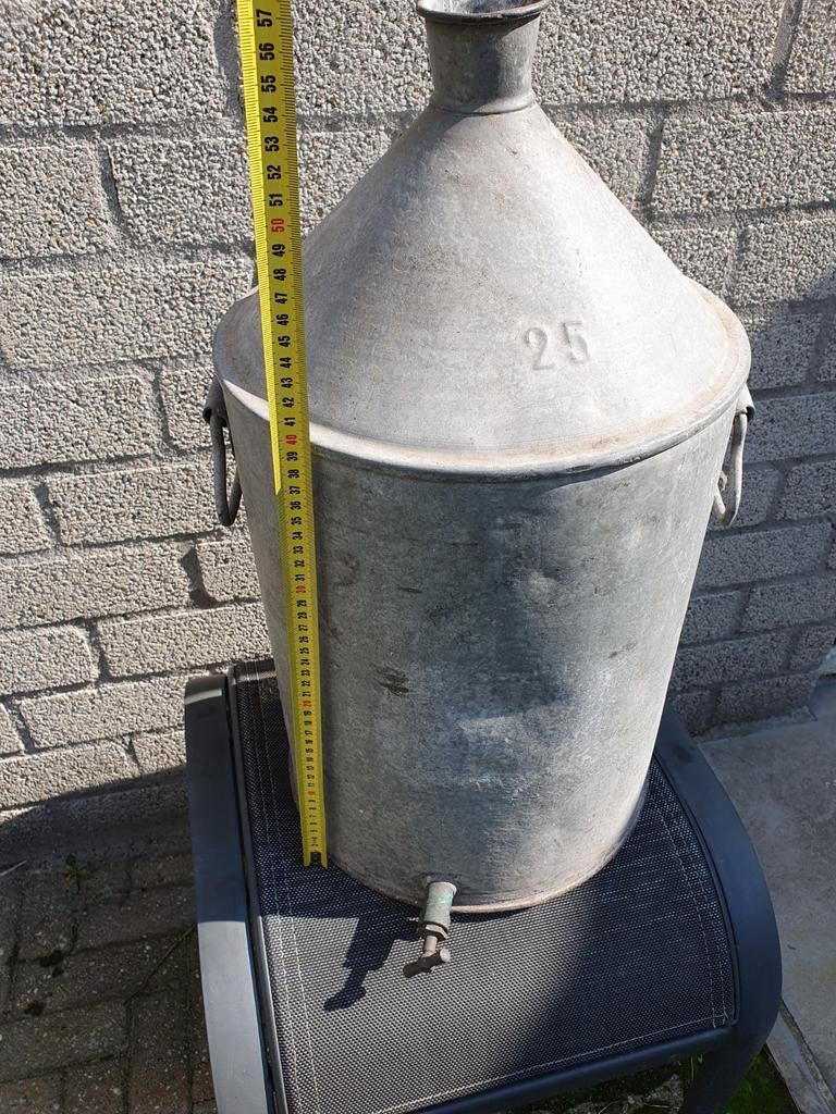 Zinken vat zink brocante vintage retro tuin verzameling, Antiek en Kunst, Ophalen