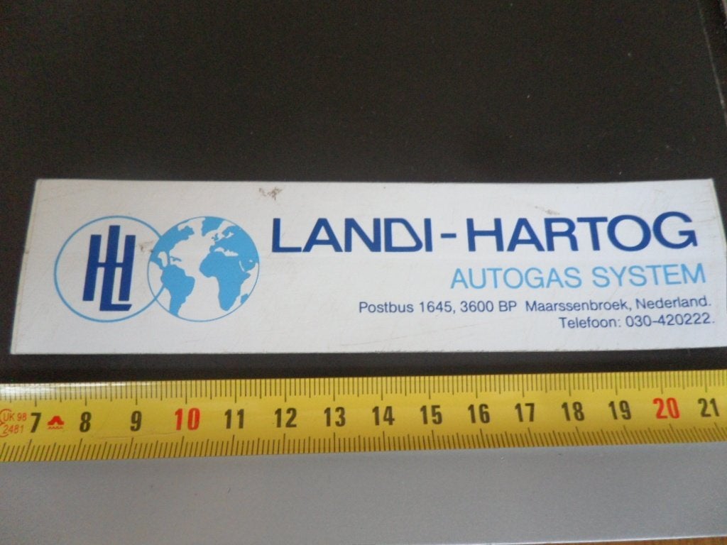 sticker Maarssenbroek LANDI - HARTOG autogas system AX201, Ophalen of Verzenden, Zo goed als nieuw