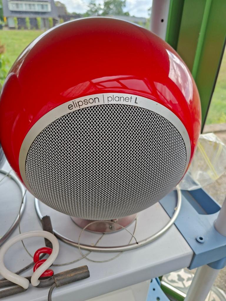 Elipson Planet L Speakers - Rood (Set van 2), Audio, Tv en Foto, Luidsprekers, Overige merken, Gebruikt, Ophalen of Verzenden