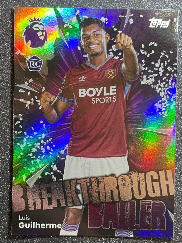 Topps Prem. League 2526 BREAKTHROUGH BALLER ROOKIE GUILHERME, Verzenden, Zo goed als nieuw, Plaatje