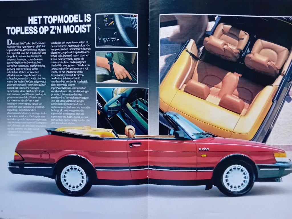 Brochure Saab modellen 1987, Ophalen of Verzenden, Zo goed als nieuw, Overige merken