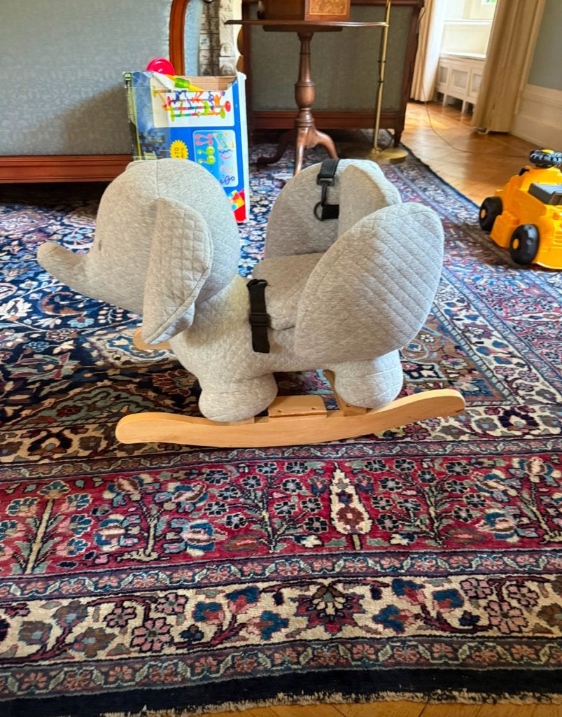 Nattou olifant tembo schommel paard, Ophalen