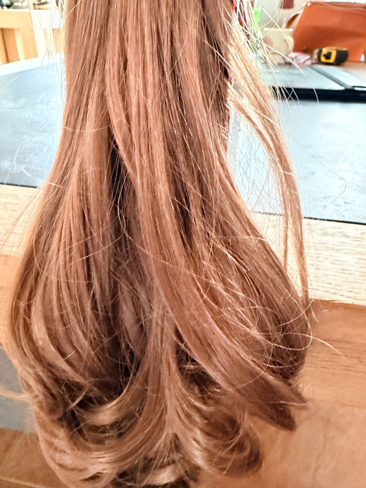 Love Hair Extensions Clip-in Paardenstaart Muisbruin (8), Ophalen of Verzenden, Nieuw, Pruik of Haarverlenging