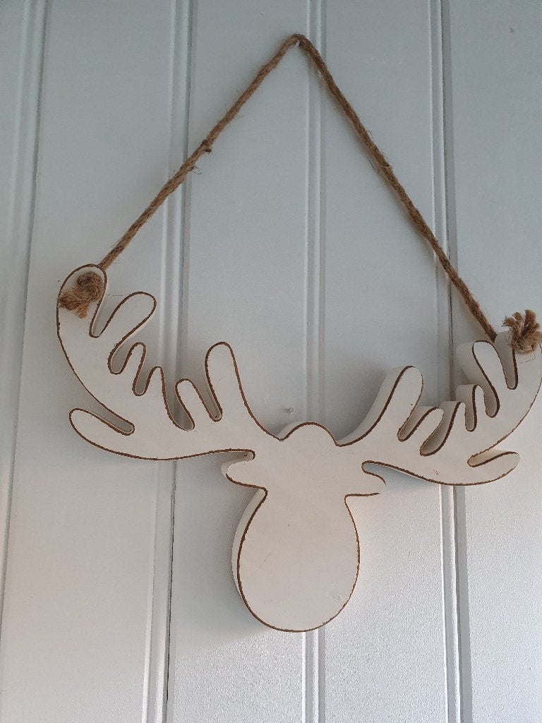 Houten eland wanddecoratie, Diversen, *, *, Ophalen of Verzenden, Zo goed als nieuw