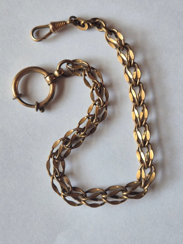 Antieke doublé zakhorlogeketting, Ophalen of Verzenden