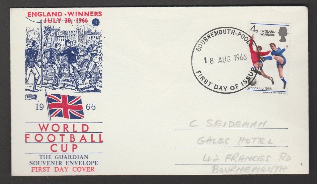 GB - Michelnr 422 - sport - FDC winnaar WK voetbal 1966, Verzenden, Gestempeld