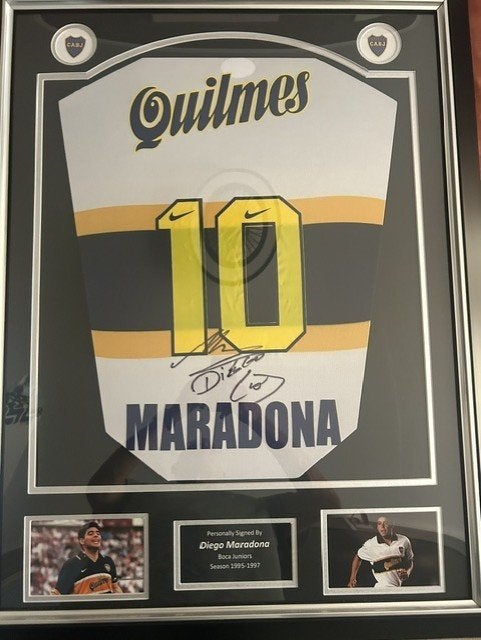 Maradona Diego uit shirt Boca Juniors 1995-1997, Verzamelen, Sportartikelen en Voetbal, Ophalen, Zo goed als nieuw, Buitenlandse clubs