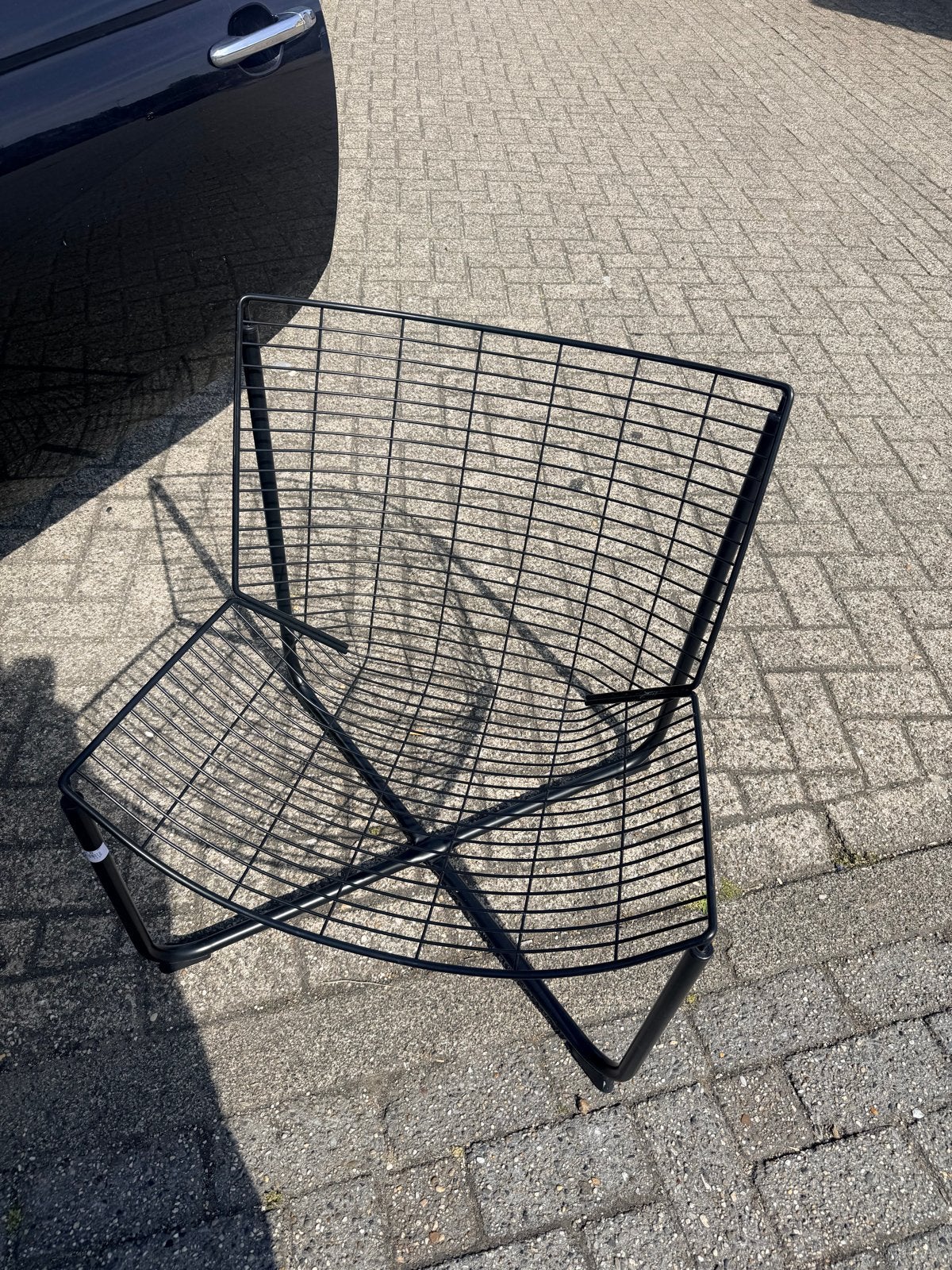 Niels Gammelgaard Järpen draadstoel IKEA, Huis en Inrichting, Ophalen, Gebruikt, Zwart, Metaal