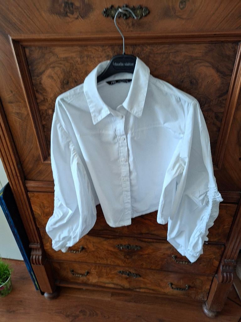 Zara witte blouse S, Ophalen of Verzenden, Zo goed als nieuw, Maat 36 (S), Wit