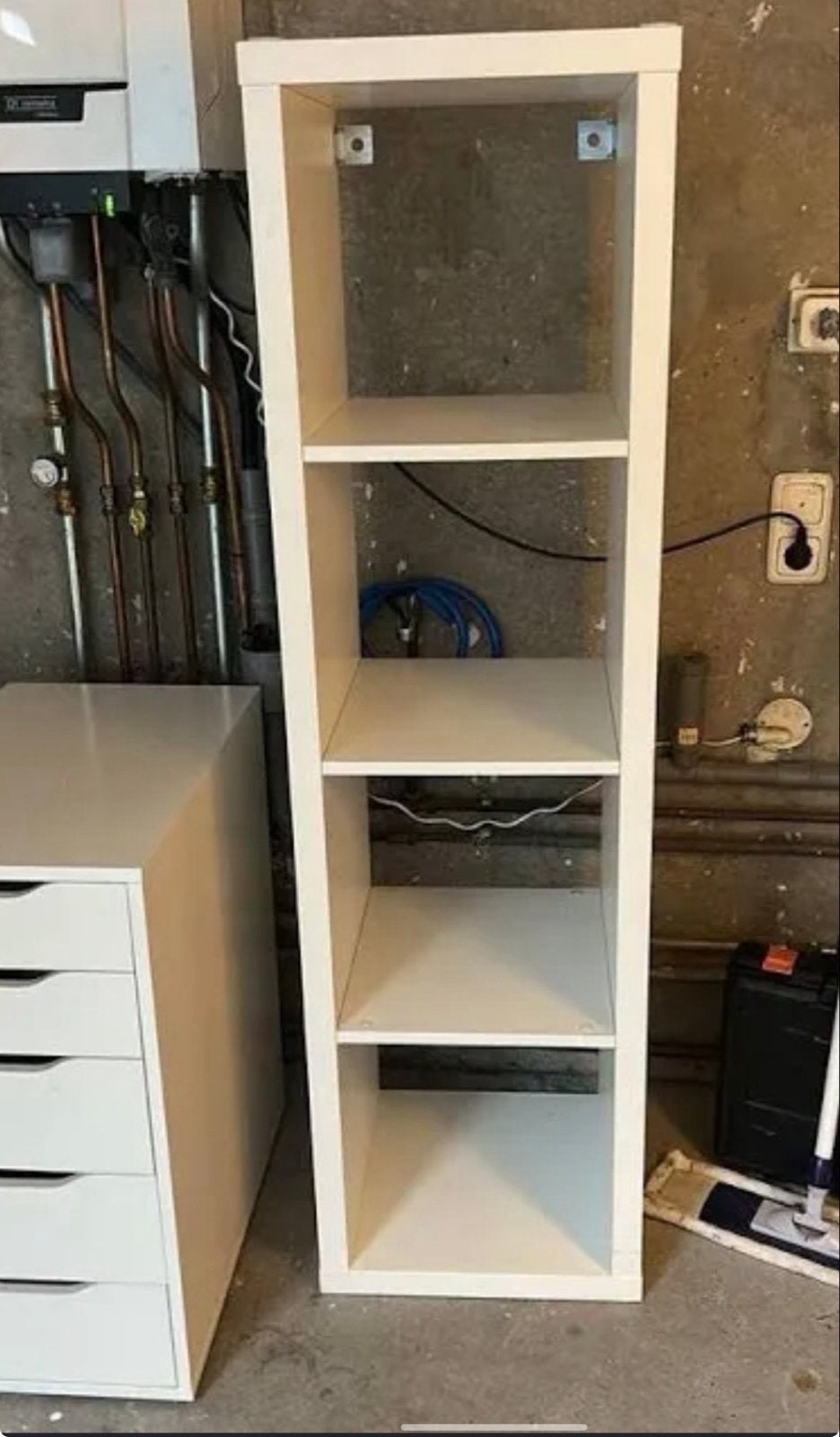 Witte IKEA Kallax kast (4x1), Huis en Inrichting, Ophalen, Minder dan 50 cm, Gebruikt, 100 tot 150 cm