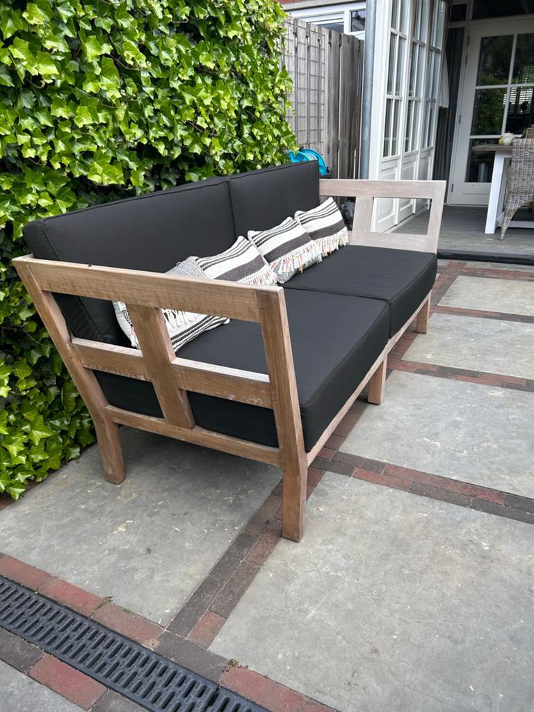 Hamilton Bay Dynamo Teakhouten Lounge Sofa - Z.G.A.N., Ophalen of Verzenden, Zo goed als nieuw, Teakhout