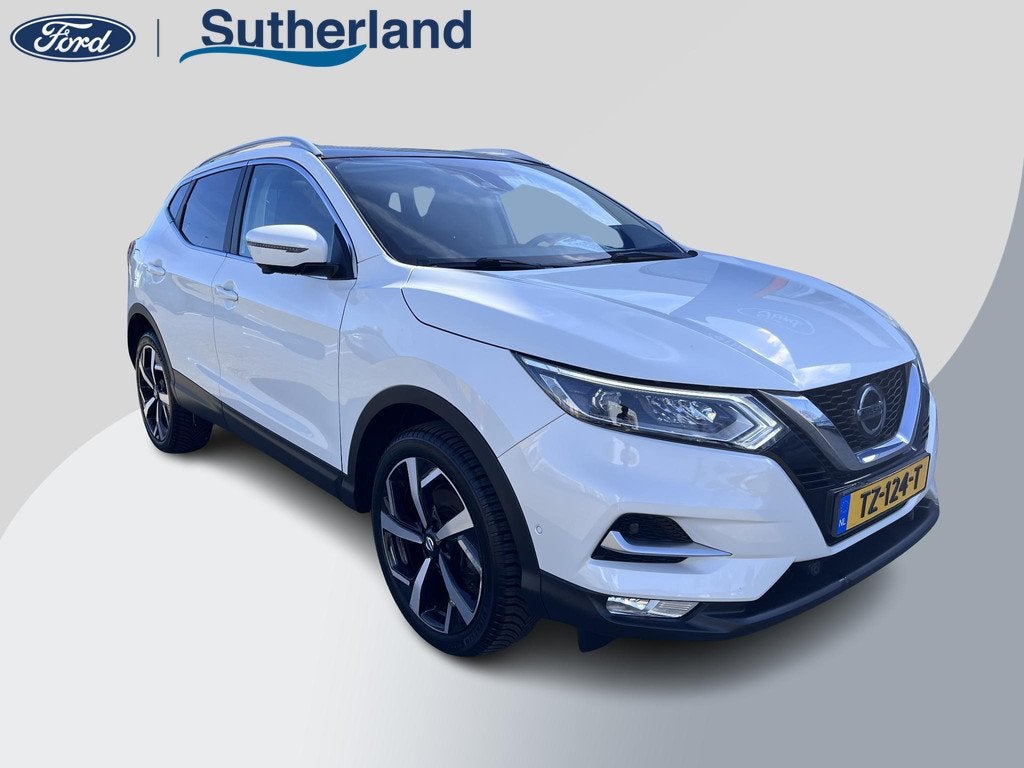 Nissan Qashqai 1.2 Tekna 115pk | Panoramadak | Trekhaak | Na, Auto's, Voorwielaandrijving, Gebruikt, 4 cilinders, Wit