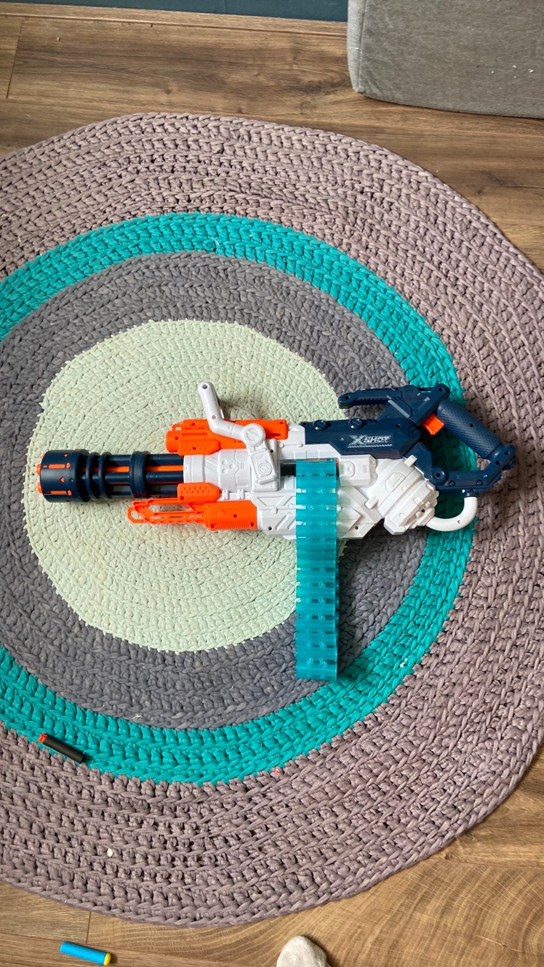 Xshot foam dart minigun, Ophalen, Gebruikt