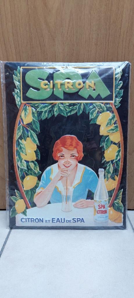 Reclamebord Spa Citron limonade, Ophalen of Verzenden, Nieuw, Reclamebord