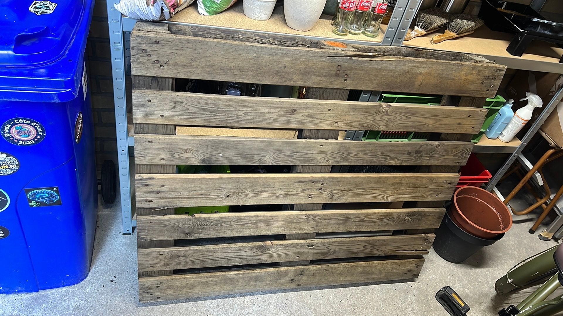 Houten pallet 120 x 100 x 15cm, Ophalen, Gebruikt, Minder dan 3 meter, Minder dan 1 meter