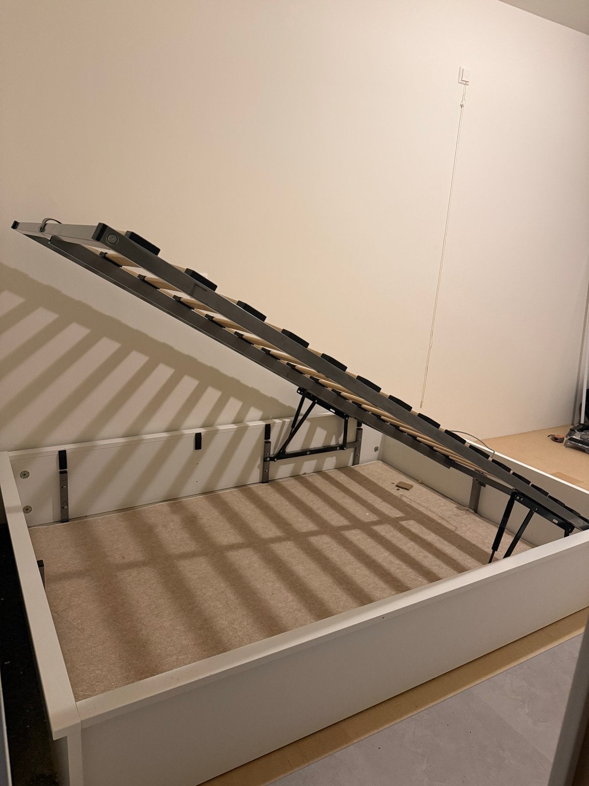 Tweepersoonsbed met opbergruimte - Wit, 140x200 cm