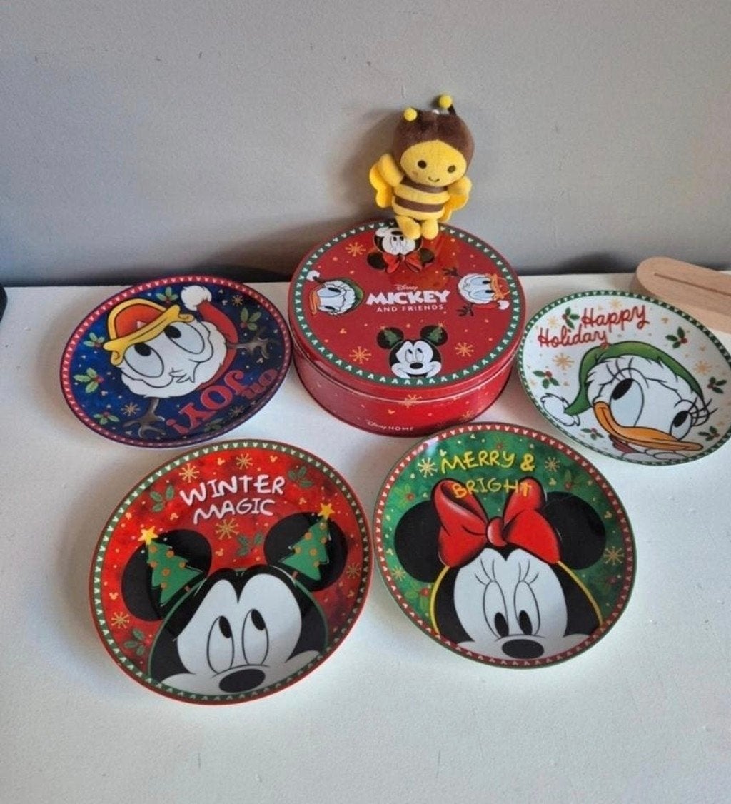 Disney Mickey & Friends Kerst Servies en Koekblik, Ophalen of Verzenden