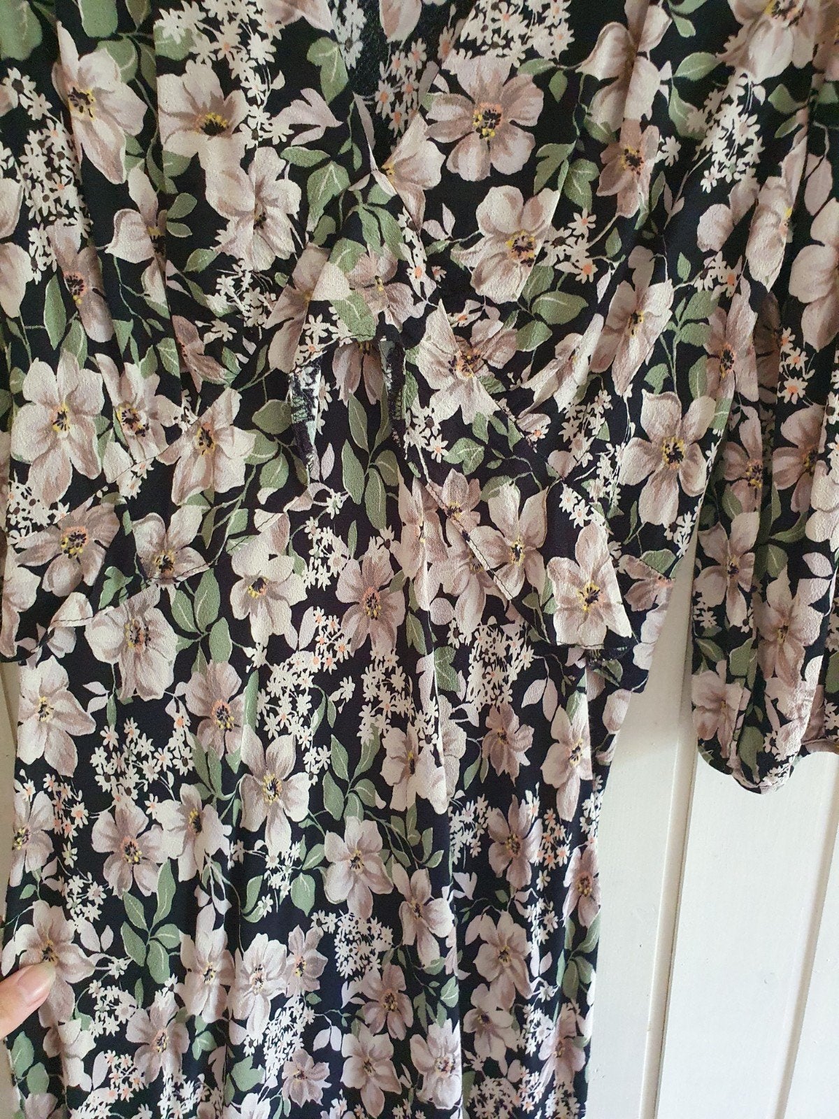 Lange bloemenprint jurk maat 36 S Mango, Ophalen of Verzenden, Zo goed als nieuw, Maat 36 (S), Onder de knie