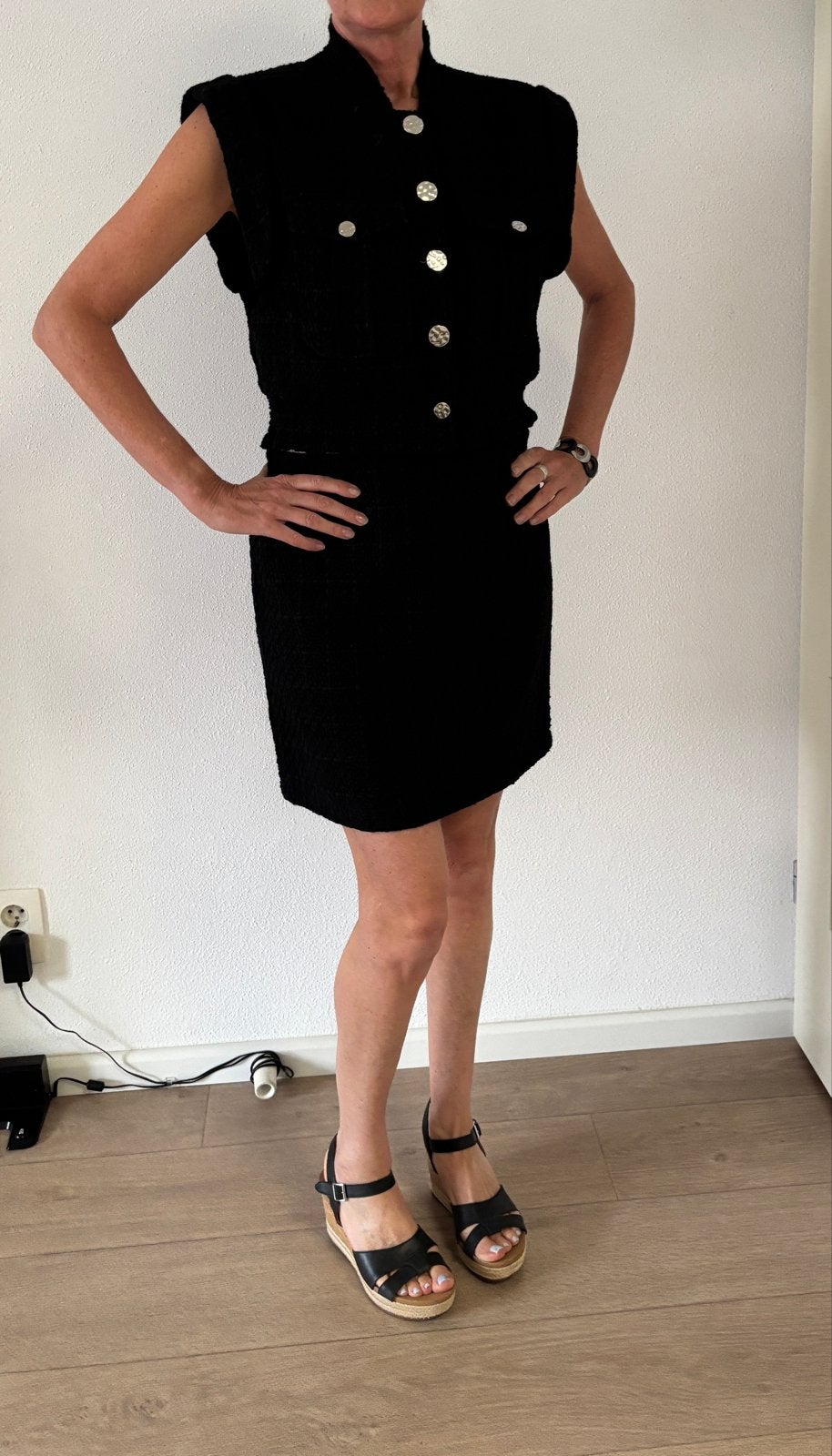 Gilet en rok zwart maat medium, Maat 38/40 (M), Zwart, Nieuw, Ophalen of Verzenden