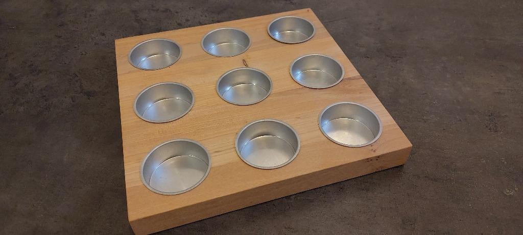 Vierkanten kaarsenstandaard - IKEA, Ophalen of Verzenden, Zo goed als nieuw, Crème, Hout