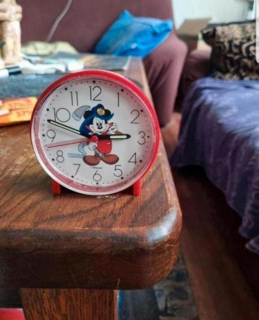 Mickey Mouse wekker bieden, Ophalen of Verzenden, Gebruikt, Analoog