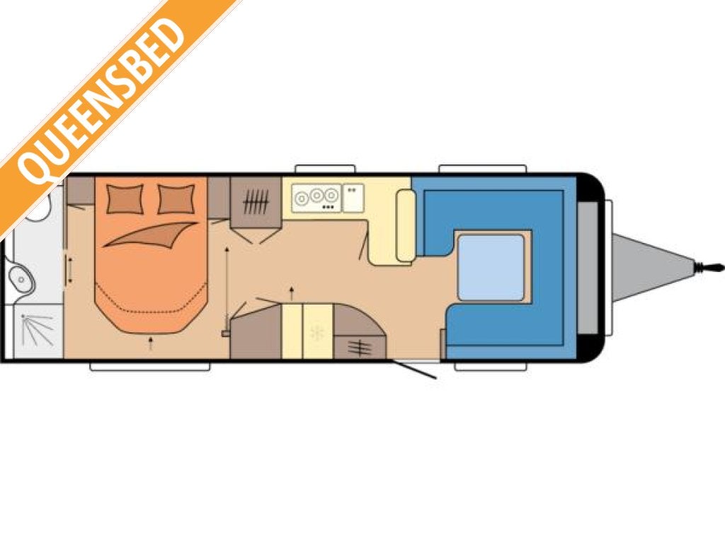 Hobby Prestige 720 WQC 2027 QUEENSBED + DOCUHE!!, Standaardzit, Hobby, 7 tot 8 meter, Vast bed