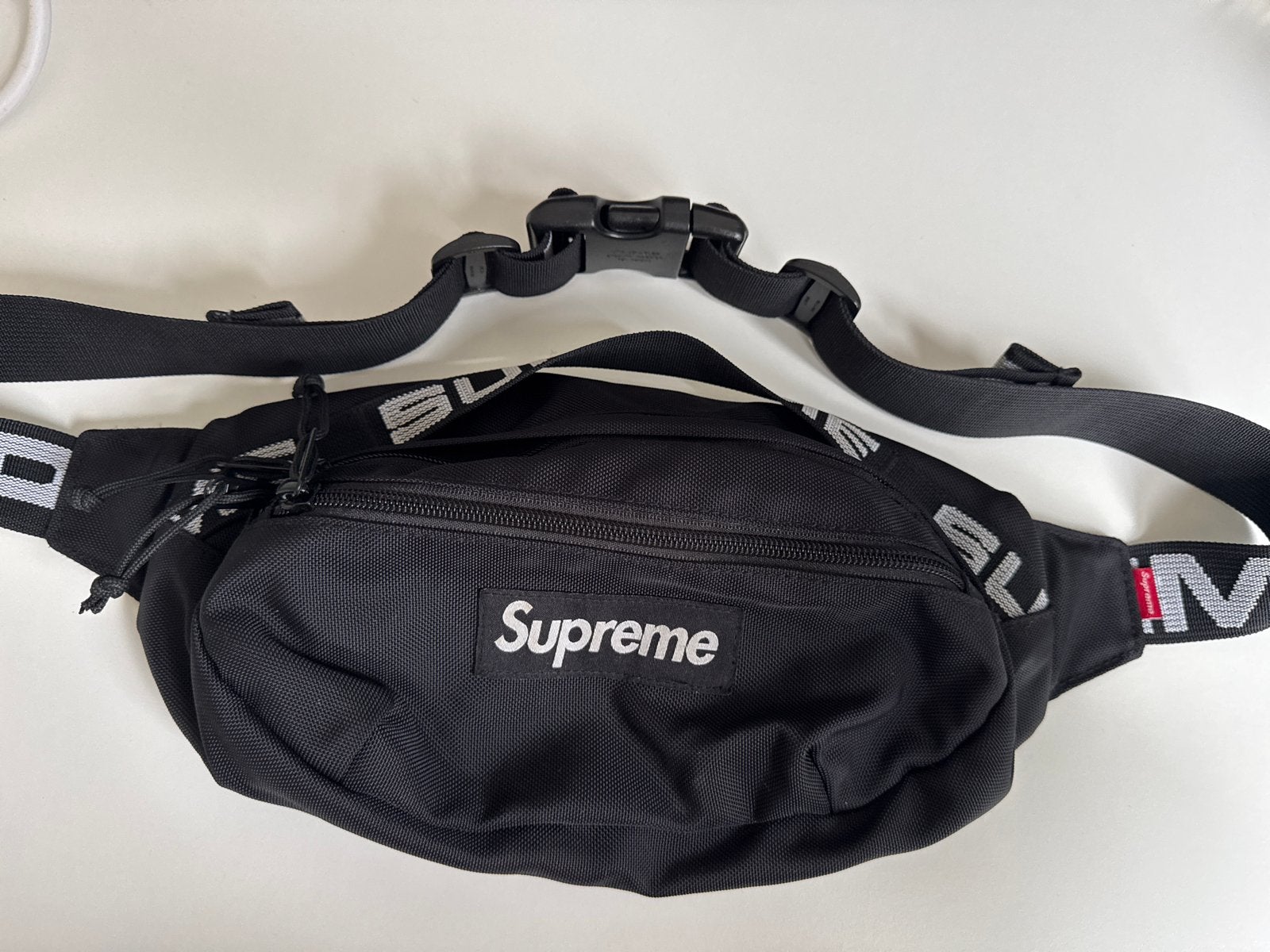 SUPREME SS18 WAIST BAG BLACK, Ophalen of Verzenden, Zo goed als nieuw, Zwart, Overige typen