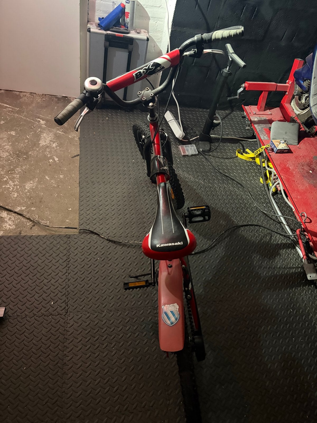 Kawasaki Kinder Crossfiets Rood - Gebruikt, Gebruikt, Staal, Velgrem, 20 tot 24 inch