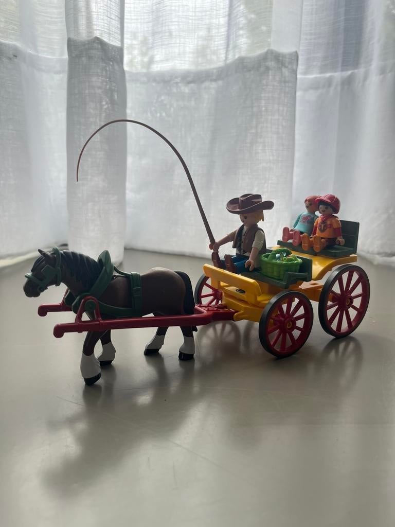 Playmobil Paard En Kar Set, Ophalen of Verzenden, Zo goed als nieuw