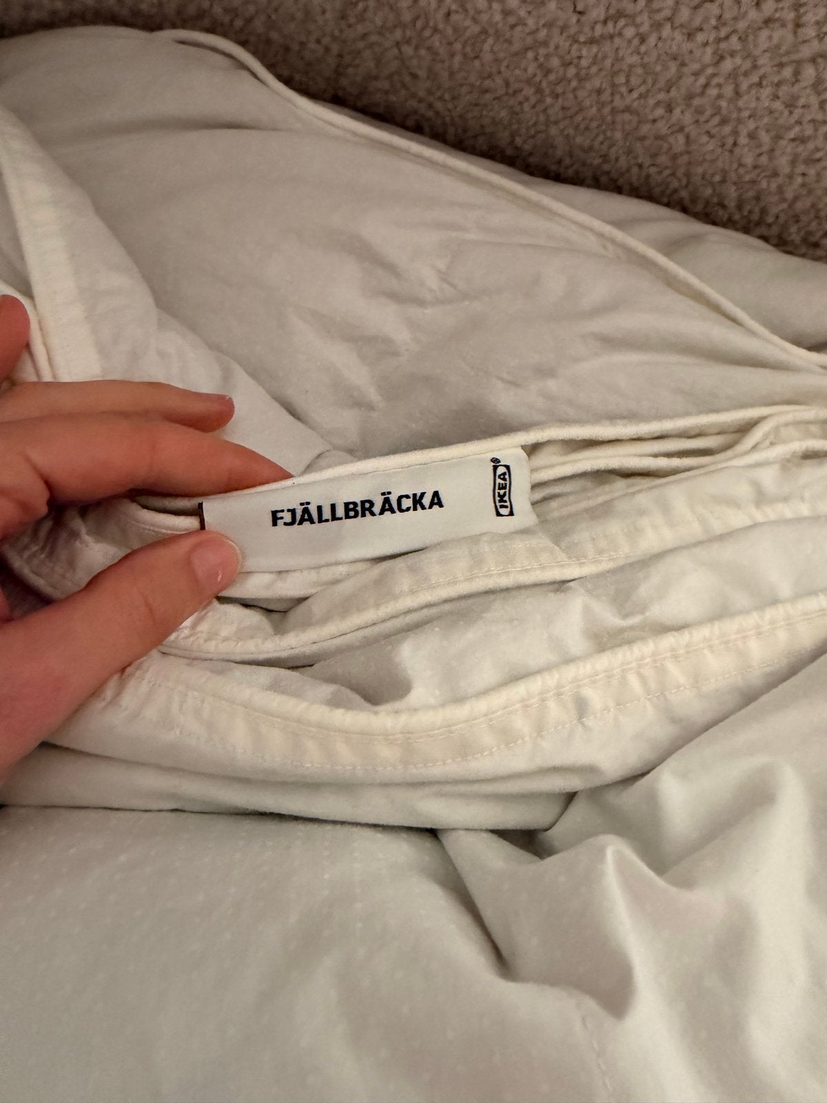 IKEA FJÄLLBRÄCKA Dekbed - 240 x 220 cm, Ophalen, Wit, Tweepersoons, Dons en Veren