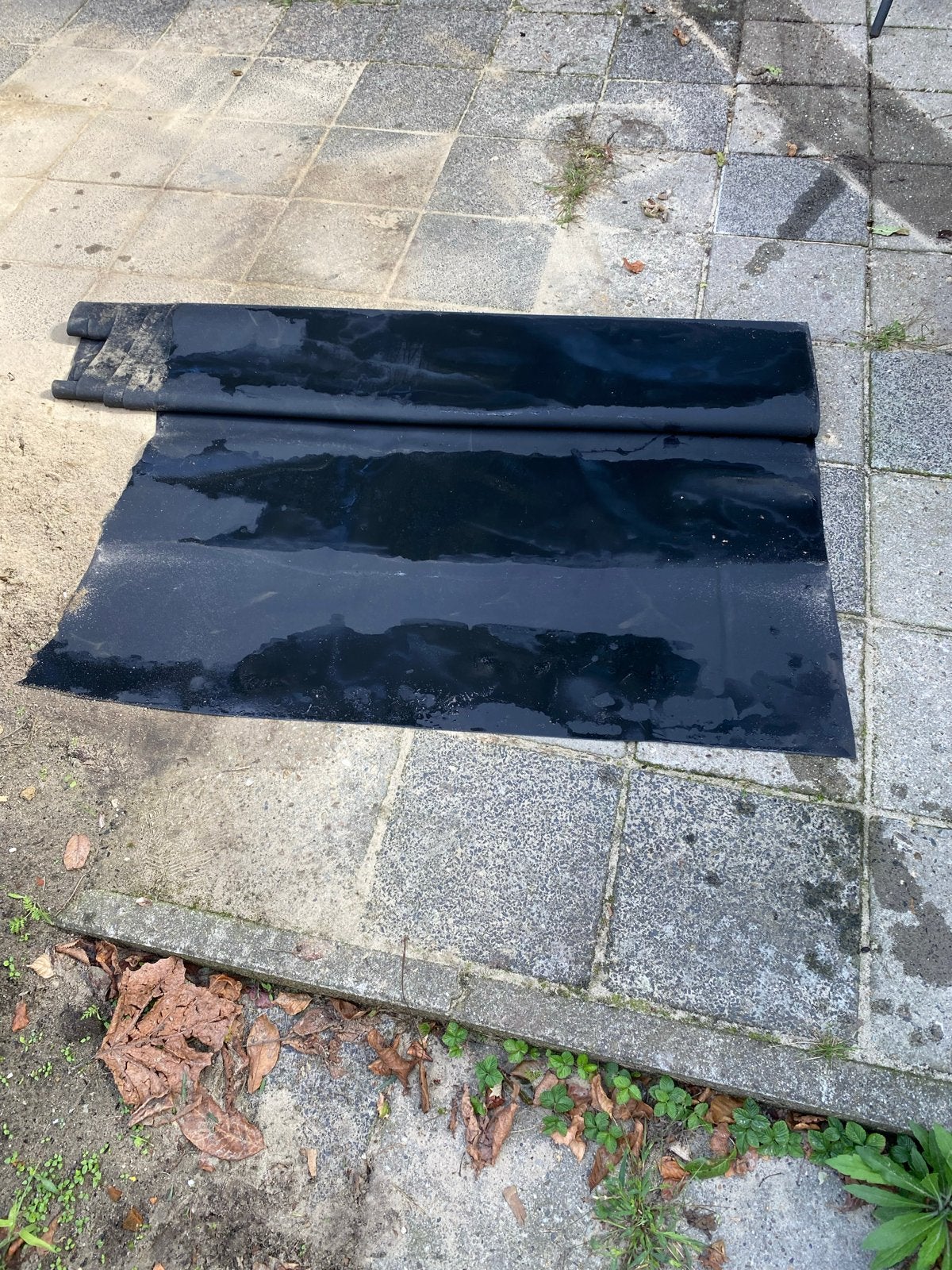 EPDM dakbedekking 1x4 meter, Kunststof, Gebruikt, Zwart, Overige typen