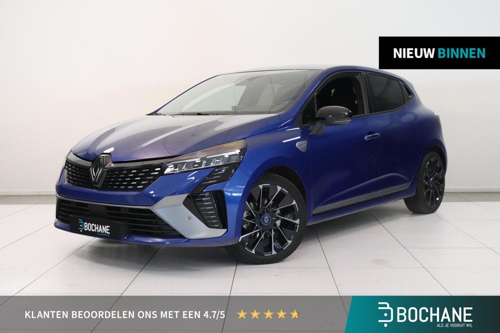 Renault Clio 1.6 E-Tech Full Hybrid 145 esprit Alpine | Came, Auto's, Renault, Gebruikt, Met garantie (alle), Blauw, Leder en Stof